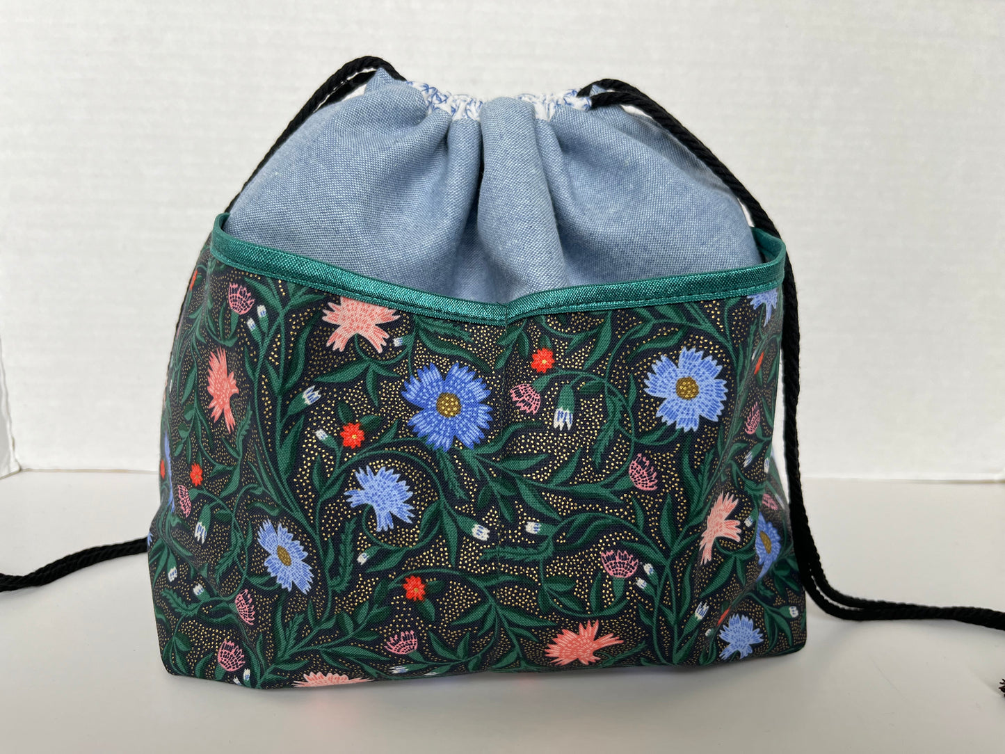 Rifle Paper Co Floral Medium Project Bag, Drawstring Bag