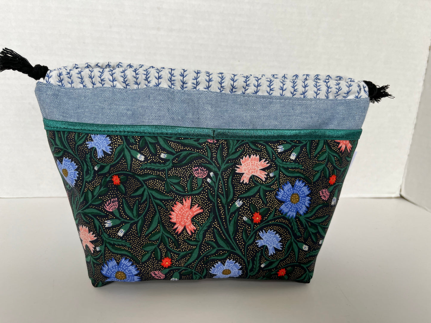 Rifle Paper Co Floral Small Project Bag, Drawstring Bag