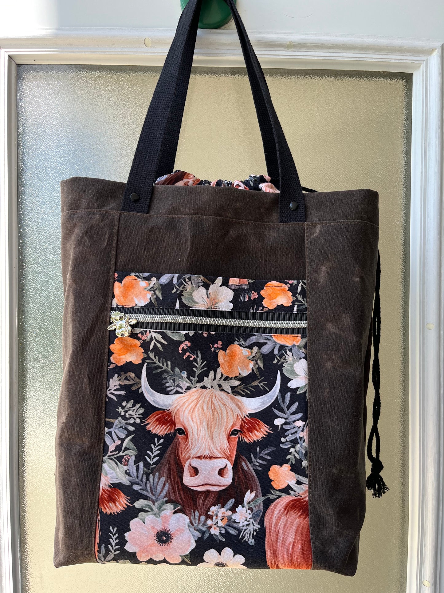 Highland Cow Themed Large Project Bag