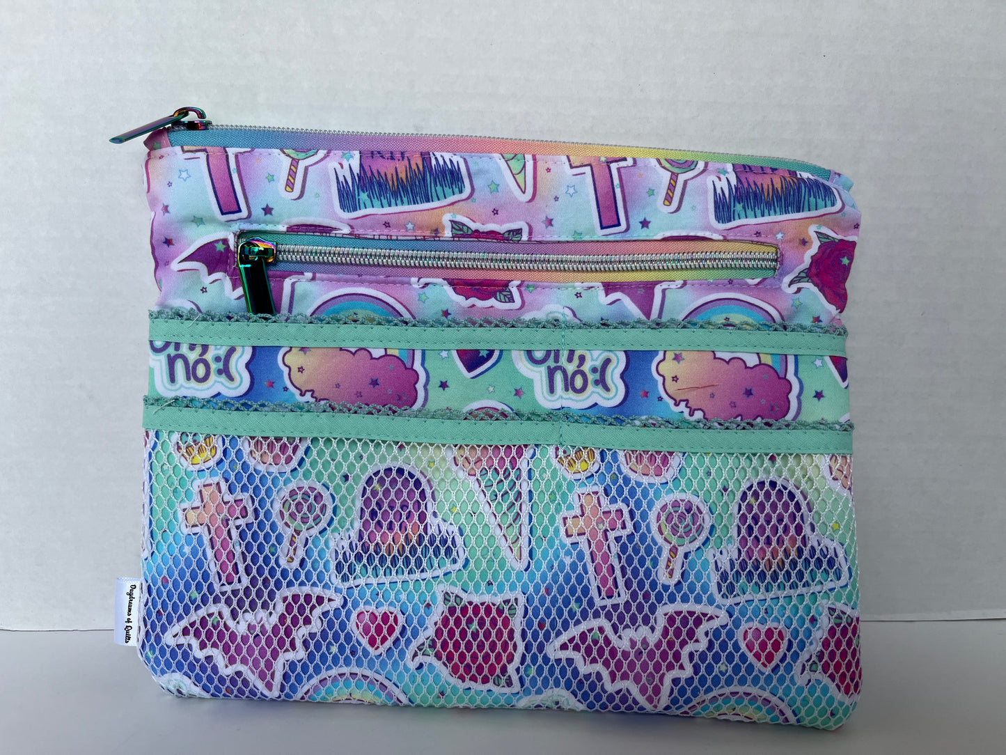 Pastel Goth Planner Pouch, Journal Pouch, Bag Organizer