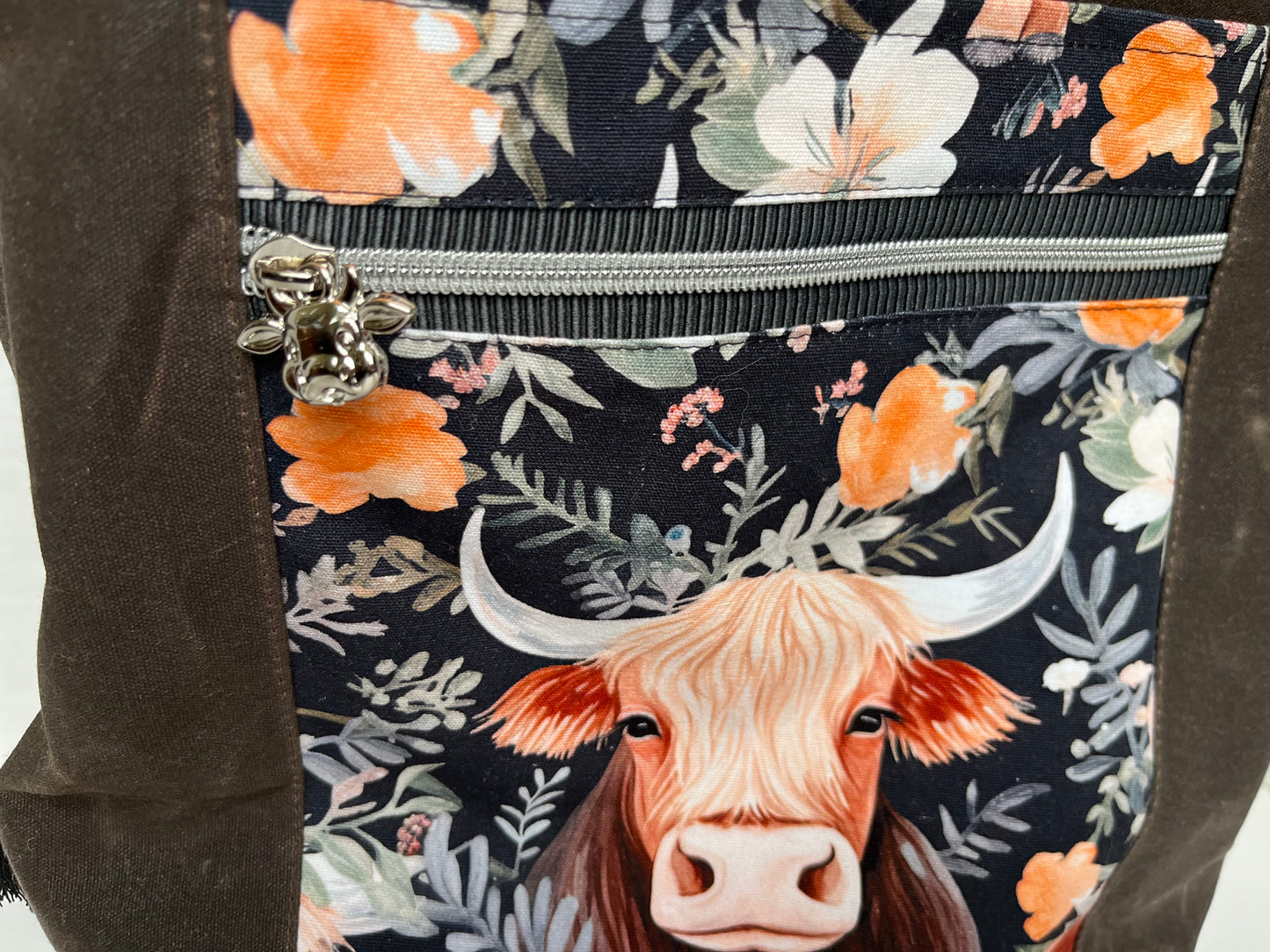 Highland Cow Themed Large Project Bag