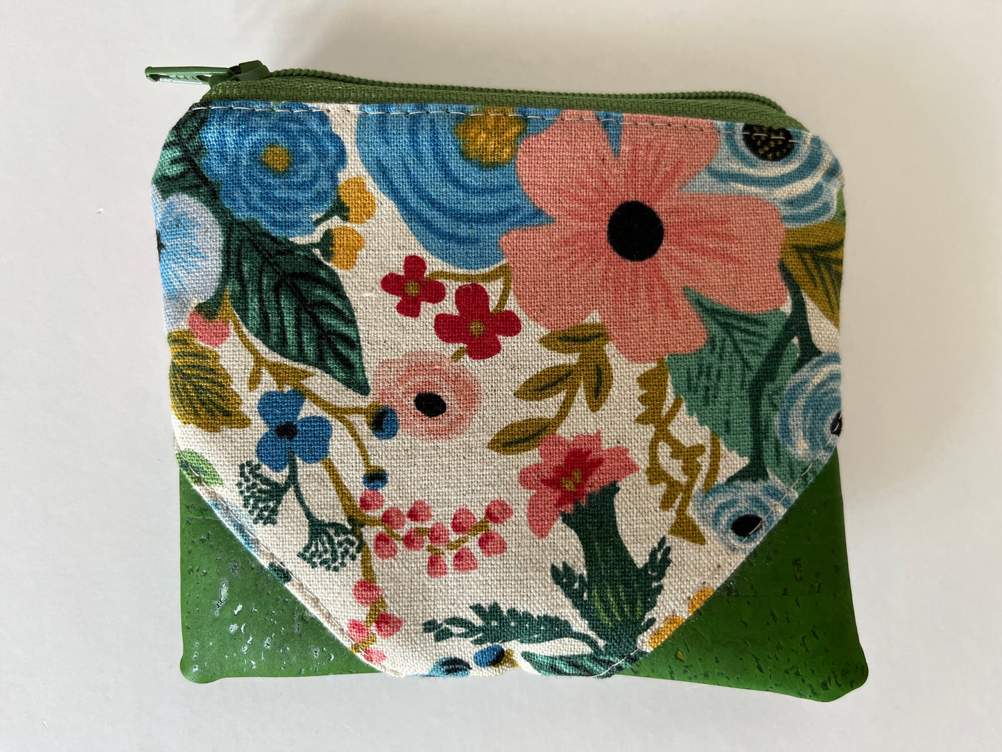 Coin Pouches, Rifle Paper Co Florals and Cork, Mini Zipper Pouches