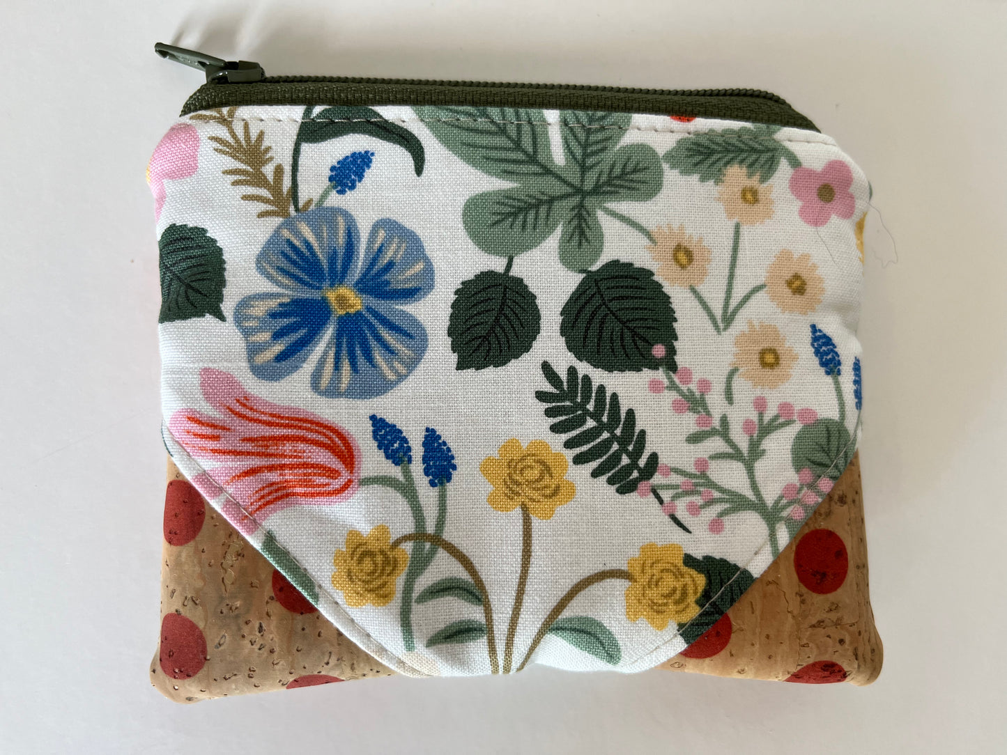 Coin Pouches, Rifle Paper Co Florals and Cork, Mini Zipper Pouches