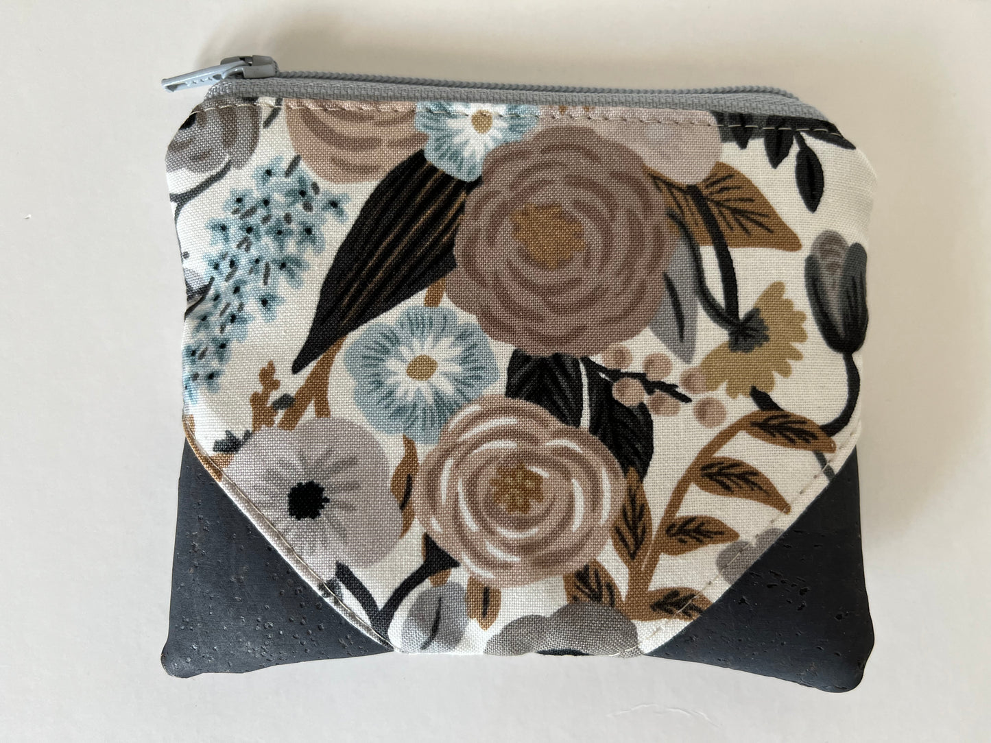 Coin Pouches, Rifle Paper Co Florals and Cork, Mini Zipper Pouches