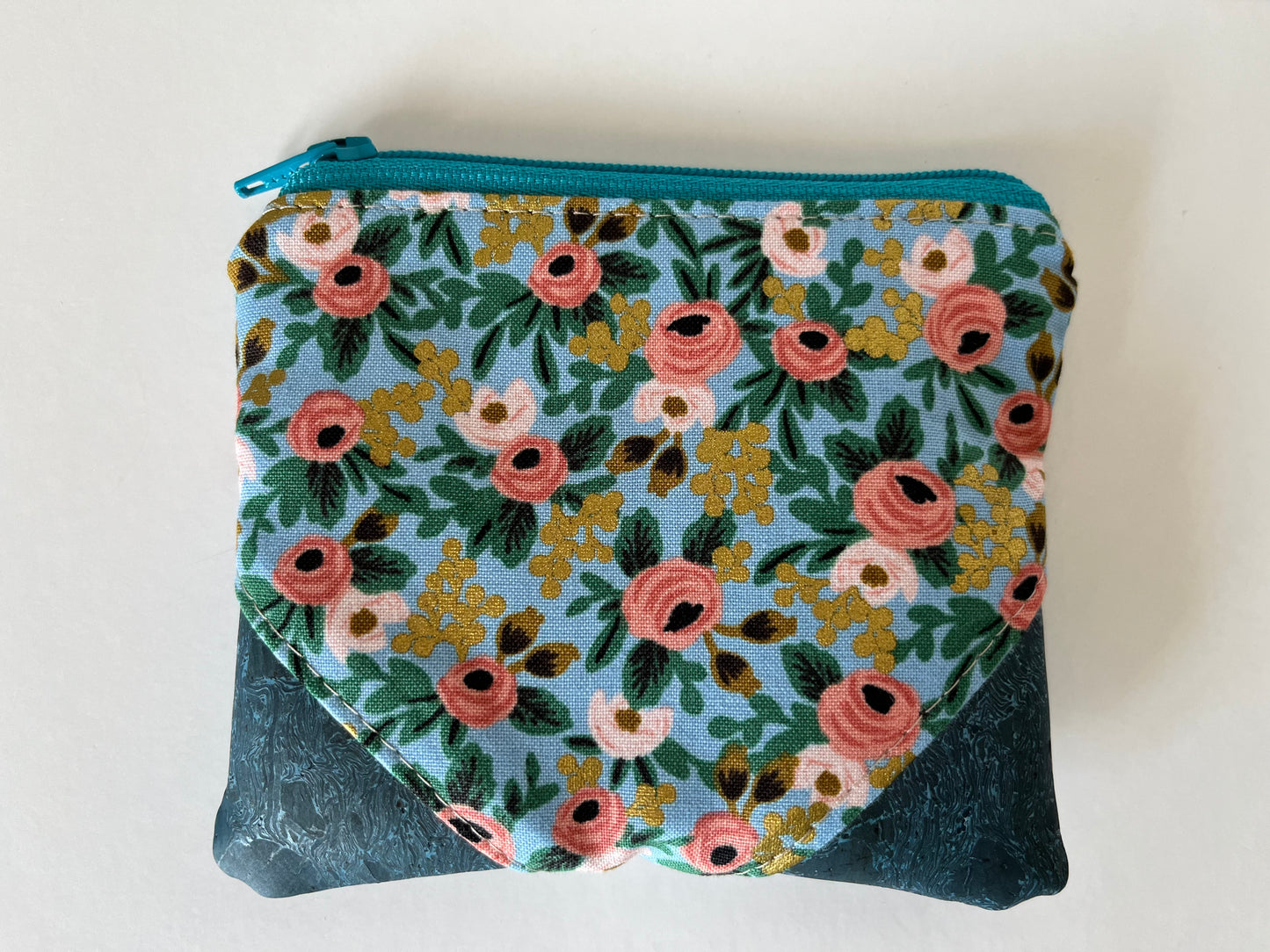 Coin Pouches, Rifle Paper Co Florals and Cork, Mini Zipper Pouches